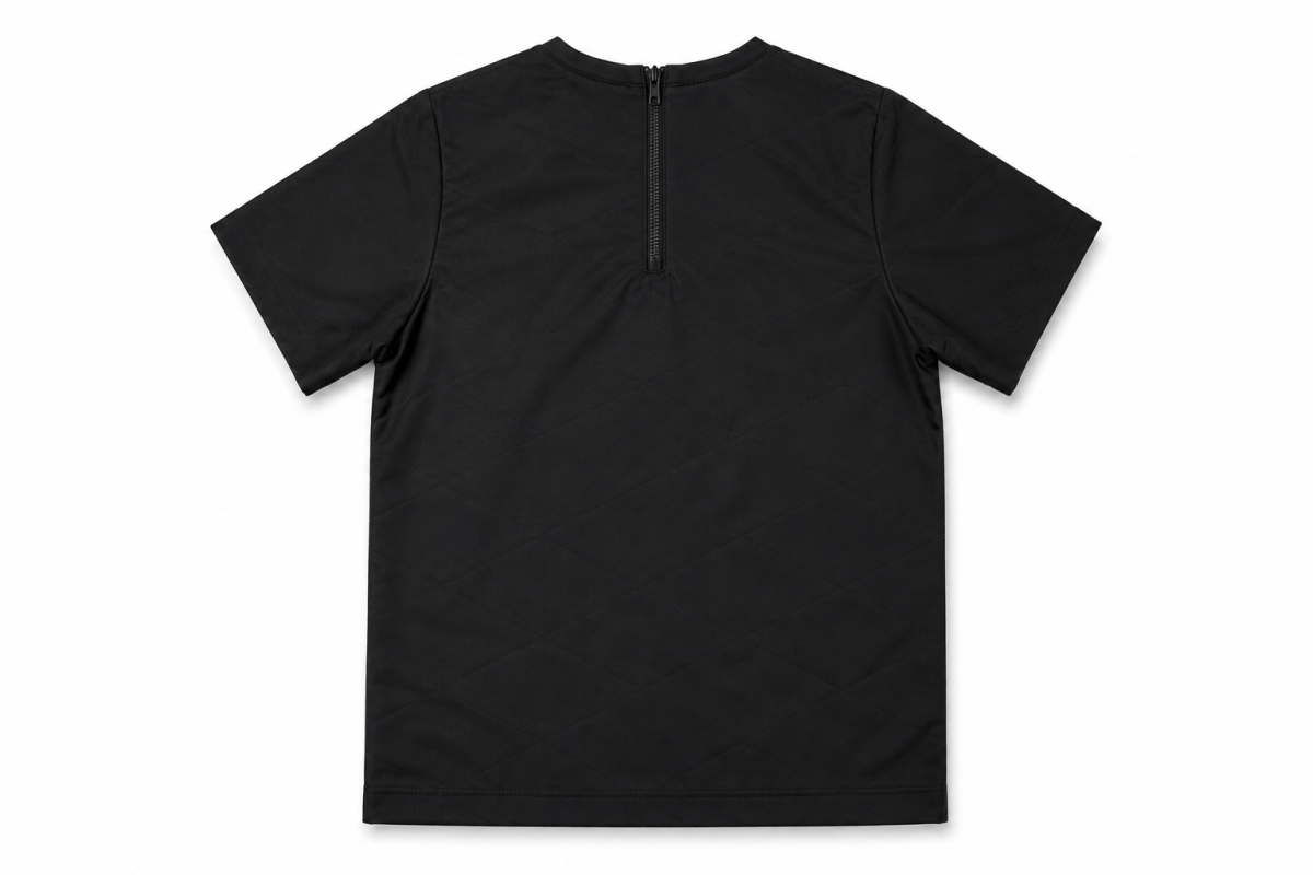Scheurvast T-shirt-Zorg T-shirt met rugrits. Extra doorstikt Army - Afbeelding 3