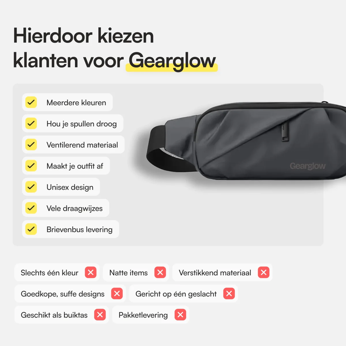 Heuptas - Unisex - Grijs - Afbeelding 7