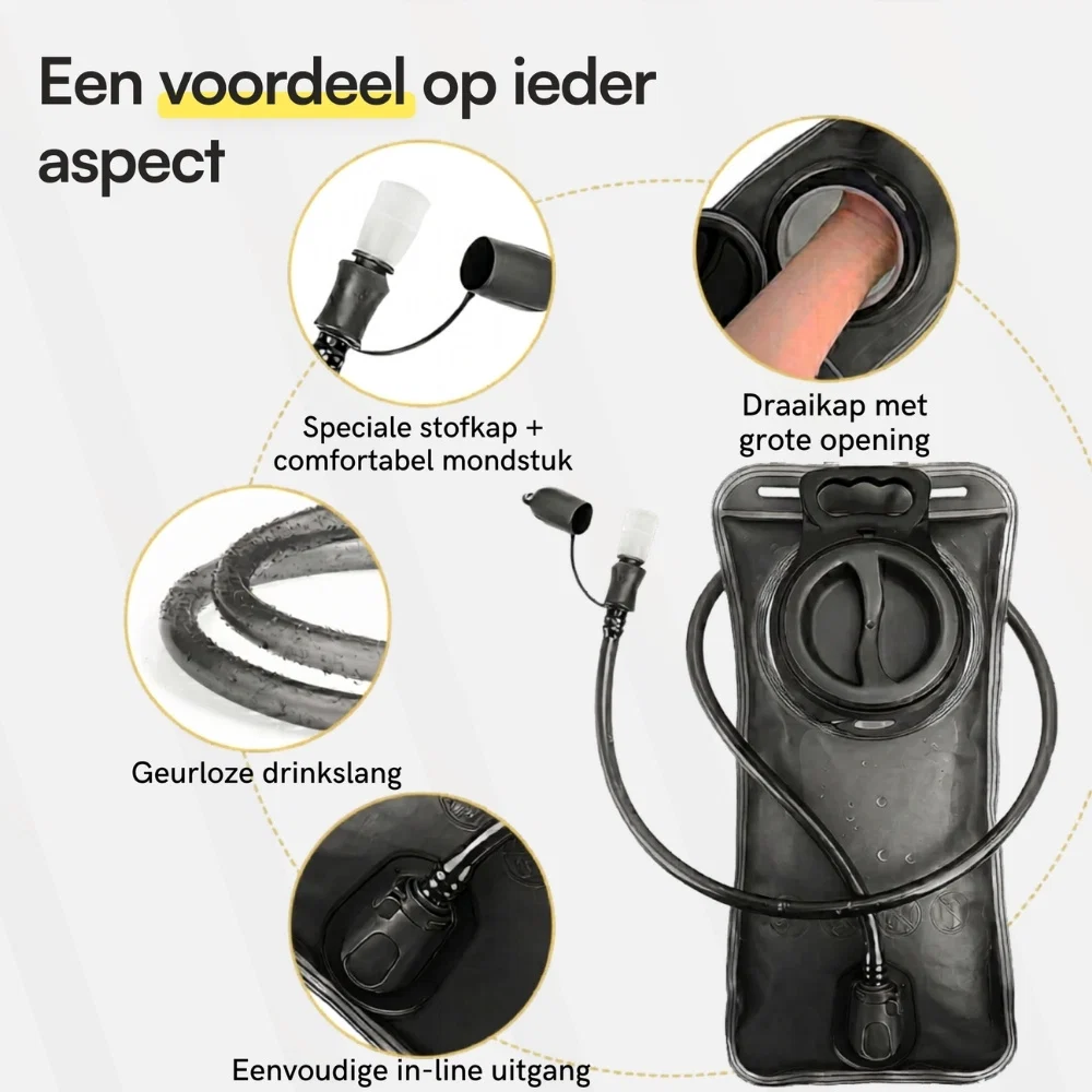 Waterzak met drinkslang 2L - Afbeelding 4